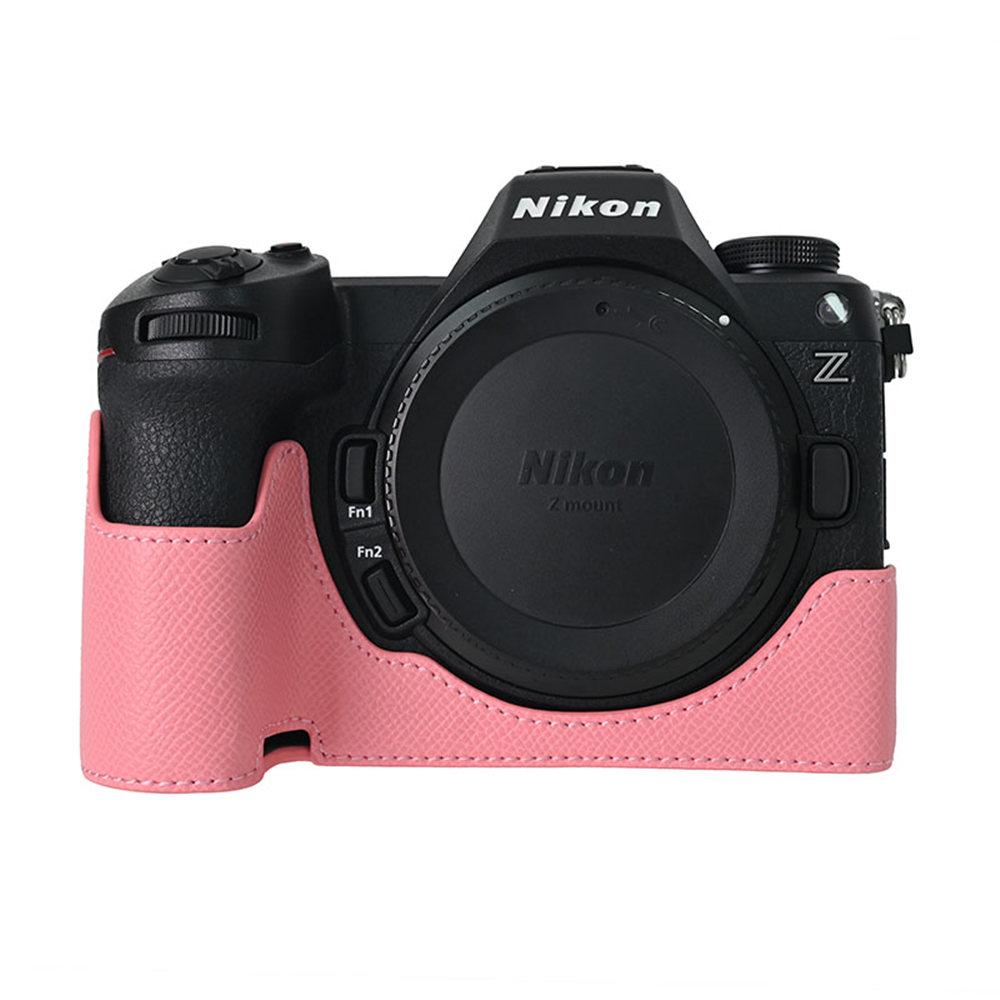 Magnetic PU Leather Camera Half Case for Nikon Z6III Z63 Bottom Battery Opening Body Cover