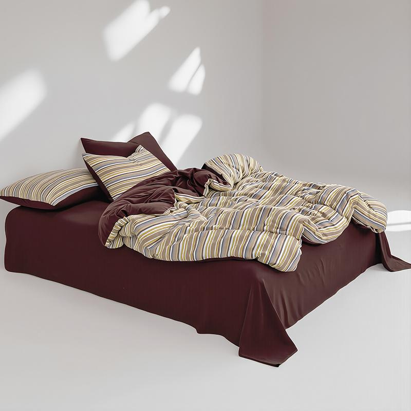 Fresh Green Plaid Quilt Cover Or Bedding Set Soft Skin-Friendly Duvet Covers Comfortable Durable Machine Washable Blanket Cover