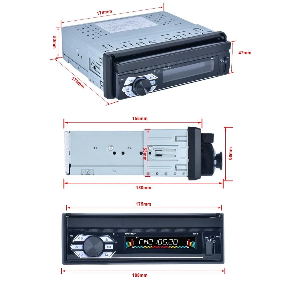 TOYOUSONIC 7 Inch Car Radio Retractable Screen Universal Multimedia Video Player CarPlay Android Auto USB BT 1 Din MP5 Stereo