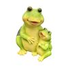 3D Spring Frogs Figurines for Outdoor Gardens Rustproofed Metal Art Decorations for Mother Day or Family Yard