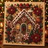 Interactive Family Crafts Christmas Faux Pearl Art Kit, Tree Wreath Painting DIY Sets Sparkling Diamond Craft Kit for Adults, Holiday Wall Decor Gift