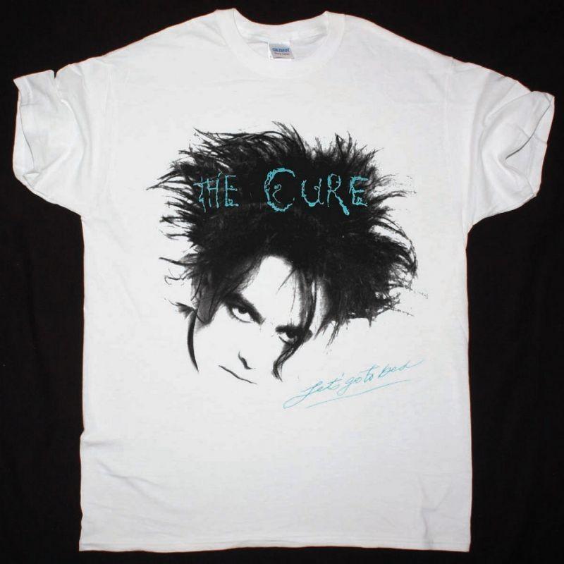 The Cure Lets Go To Bed White T-Shirt Post Punk Tee S разноцветный