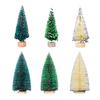 3Pcs Artificial Mini Christmas Tree Set with Snow Frosted Tips 3.5-15cm