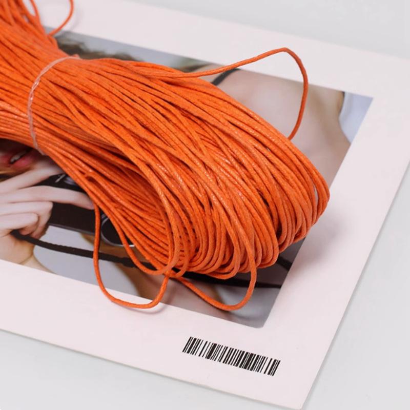 About 45m Wax Thread Cotton Cord Waxed Cotton Braided Rope for Braided Macrame Sewing Tools DIY Handmade Braided Rope Crafts