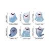 Mini Ghost Figures With Box Luminous Ghost Figurines Resin Glow in The Dark Ghost Figures Cute Positive Gift