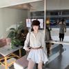 2026 Autumn Wear Polo Collar Loose Long-sleeved Dress Women's New Irregular Sweet Cool Shirt Skirt Short Skirt Tide