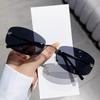 Metal Square Rimless Sunglasses Woman Retro Brand Small Rectangle y2k Sun Glasses Male Vintage Travel Fashion Eyewear