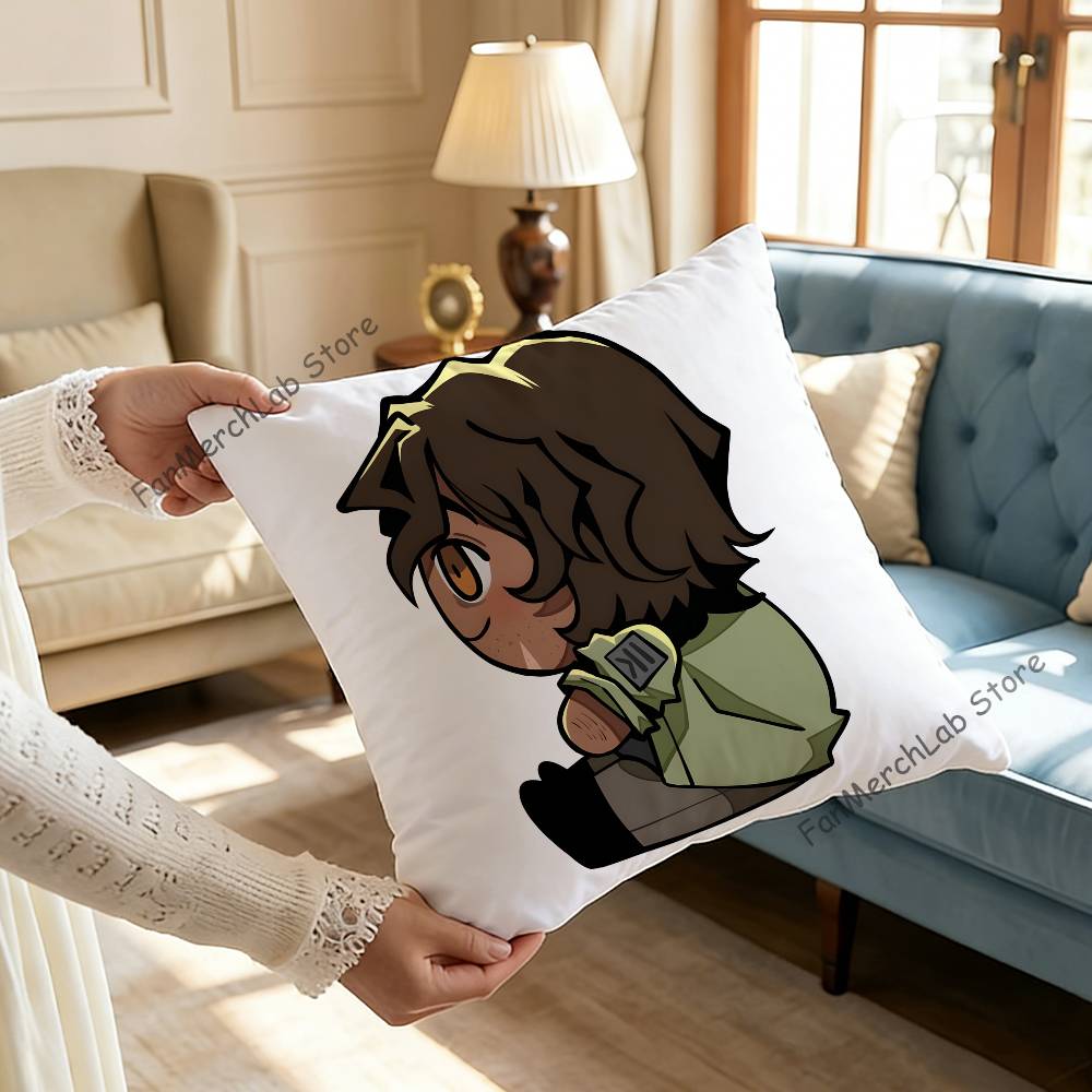 BBoyfriend To DDeath Anime Pillow Covers Cartoon Sofa Decorative Home Doublesided Printing Short Plush Cute Cushion Cover