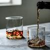 Transparent Household Whiskey Glass Simple Retro Heat-resistant Glass Snow Mountain Cup High-value Mountain Shape Wine Glass