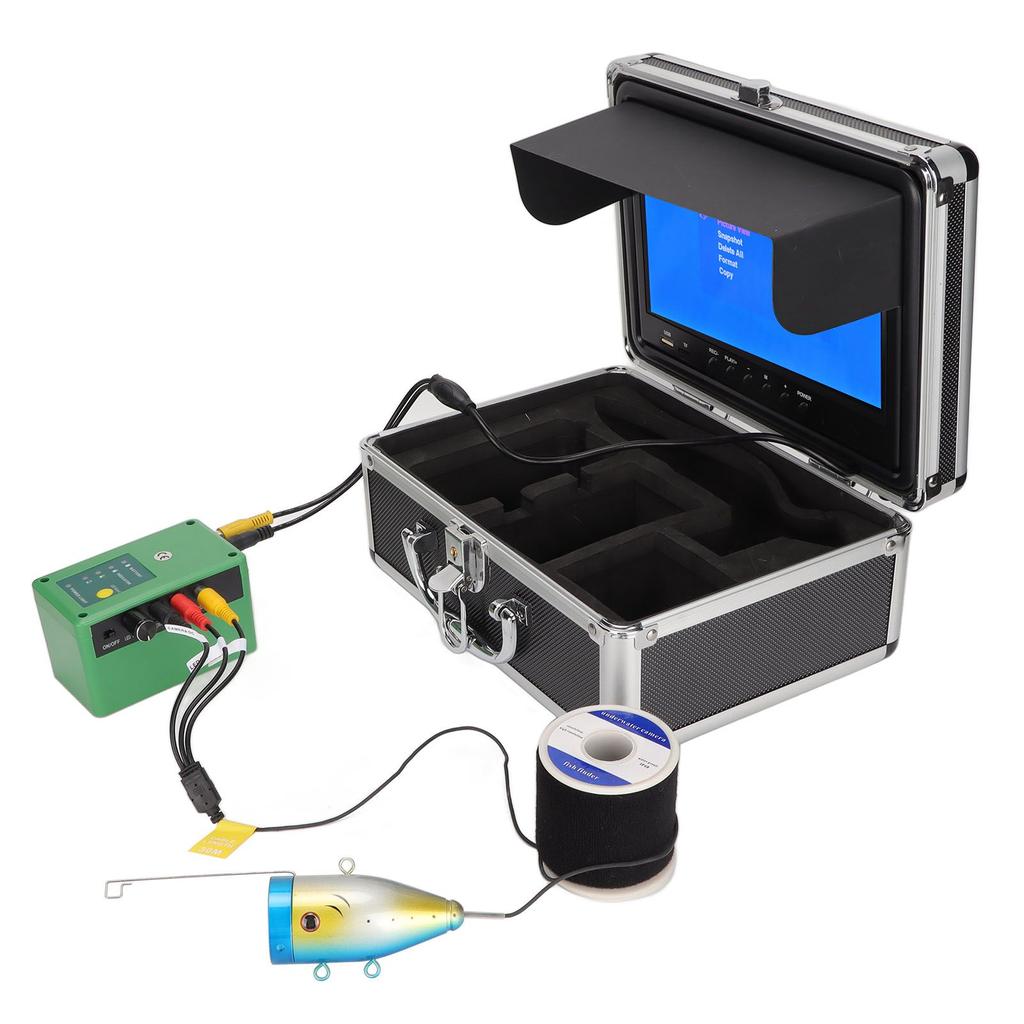 9in LCD Monitor Fishing Camera High Definition 1000TVL 30m Cable 15pcs Infrared Lights Waterproof Underwater Fishing