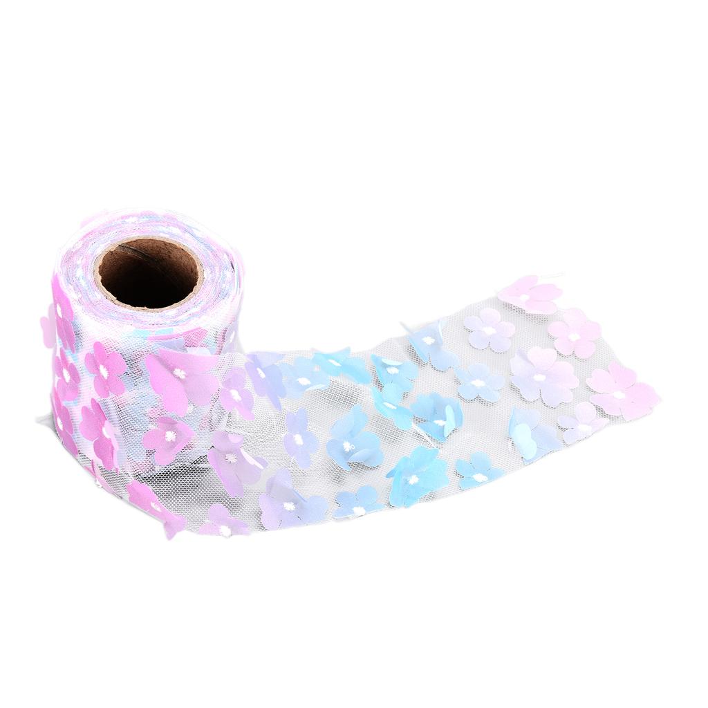 Flowers Tulle Rolls 8cm 10yd Exquisite Bright Beautiful DIY Flexible Wide Application Tulle Roll Spool FabricGradient