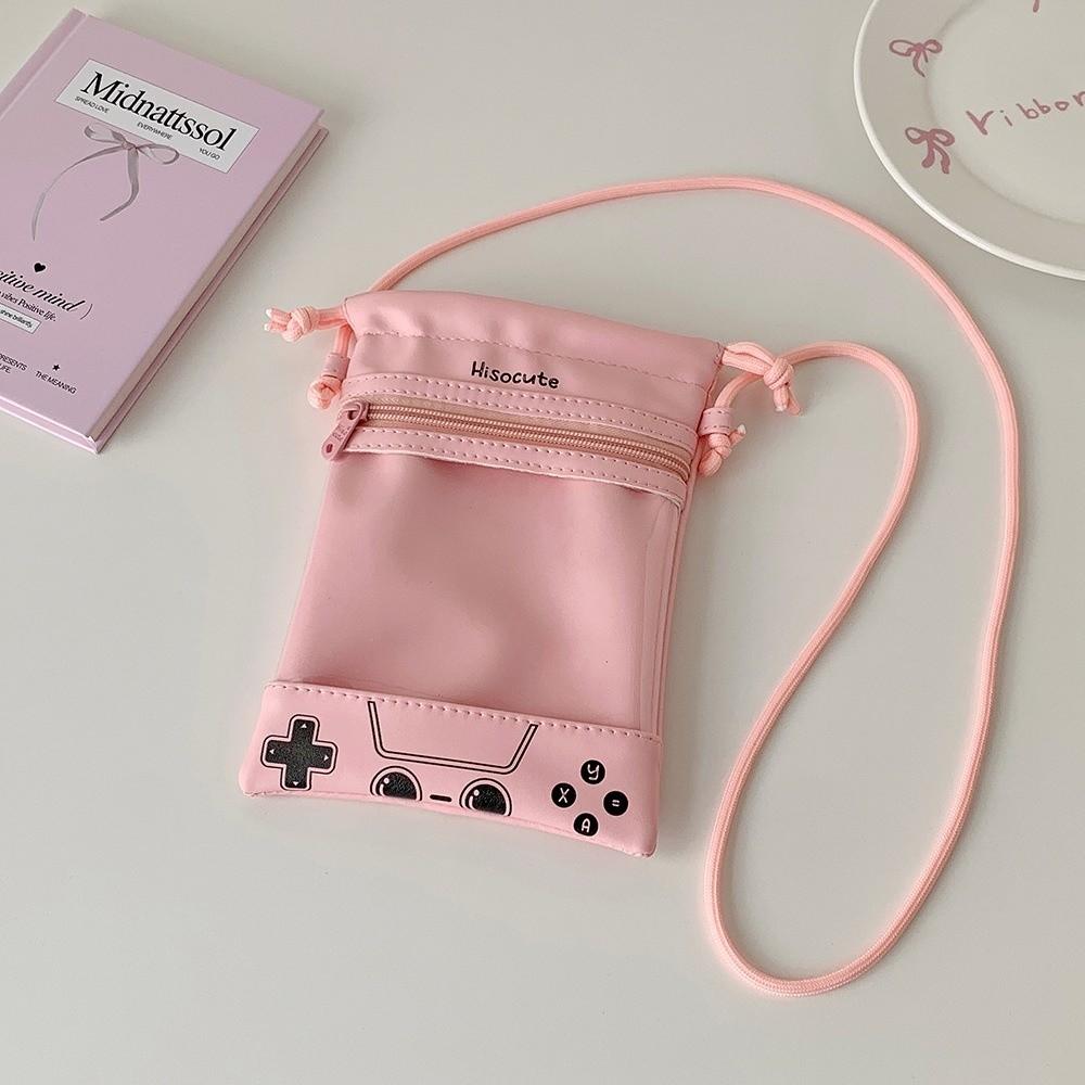 

Dustproof Doll Bag Drawstring Crossbody Bag Durable Cotton Doll Storage Bag рожевий