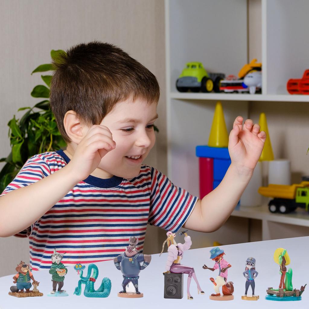 Cute Cartoon PVC Figures Set - 8 Unique Character Collectibles With Exquisite Ideal For Display & Collection