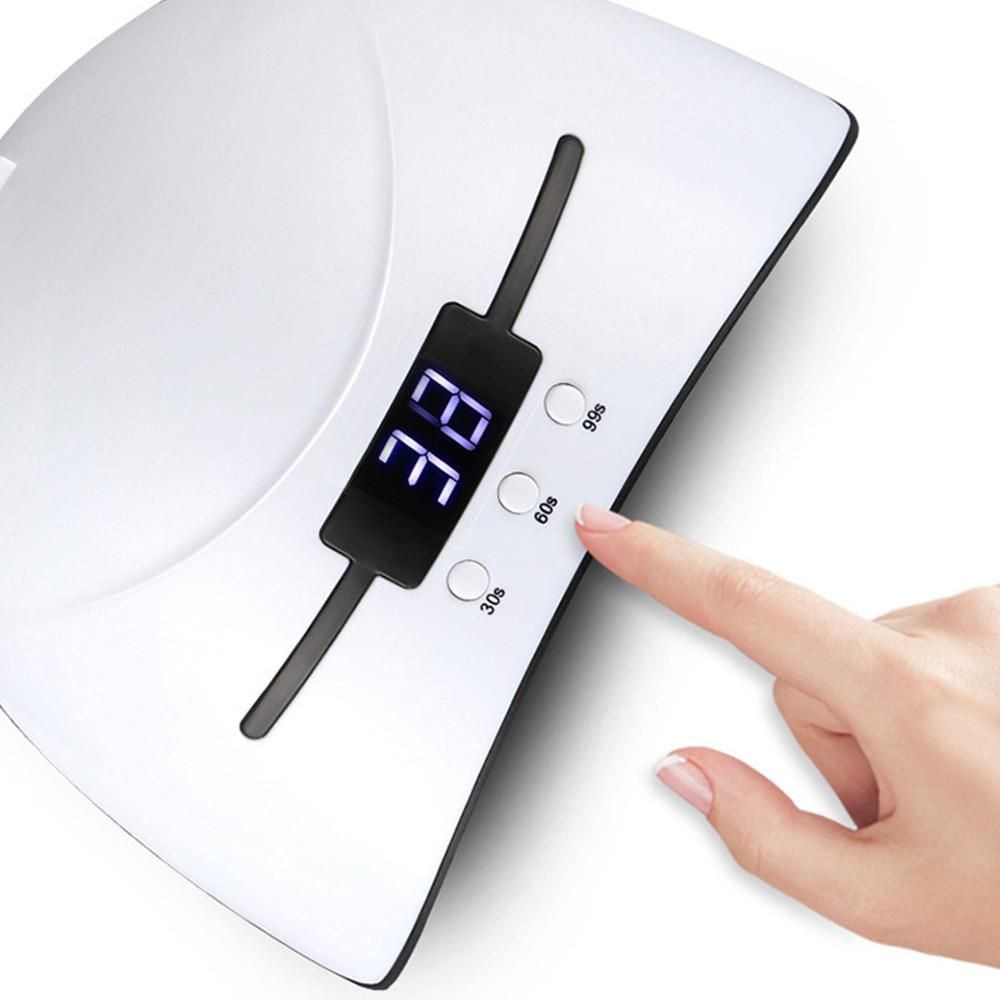 36W UV Led Lamp for Nails Manicure LCD Screen Lamp Curing All Gel Polish Smart Sensor 12 LED Beads
