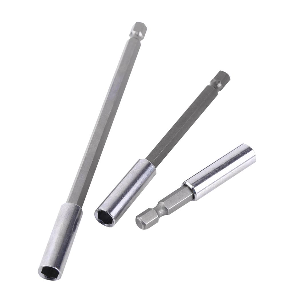 3pcs Electrical Drill Screwdriver Extension Bar Magnetic Bit Holder 1 4 Shank Tool