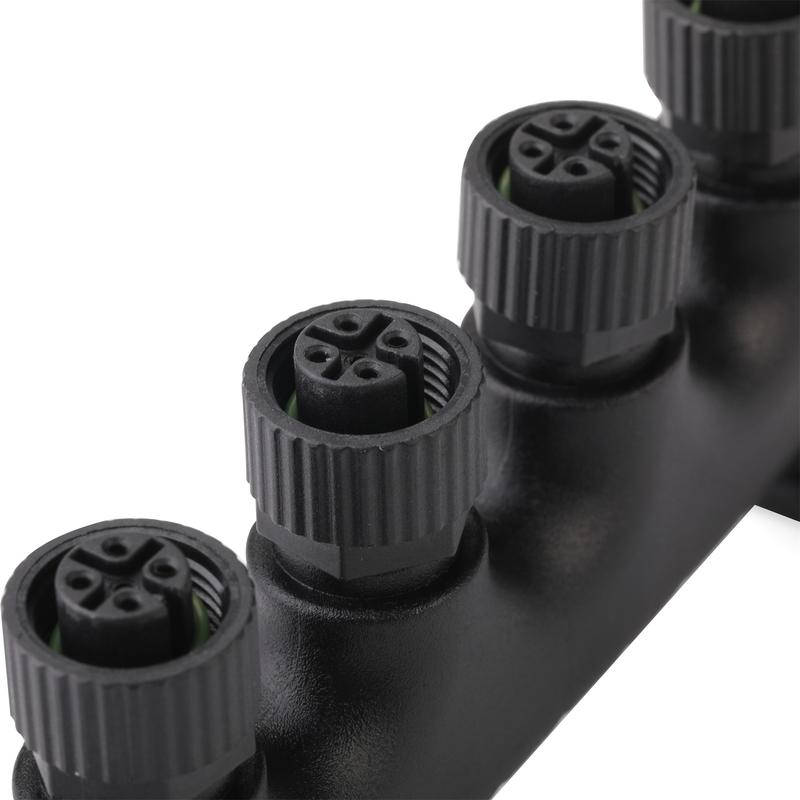 For NMEA 2000 4 Port T Connector, For NMEA 2000 N2K 4 Ports Tee Connector M12 5 Pin IP67 Waterproof for Lowrance Networks
