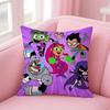 Fashion T-Teen Titans Gos Game Character Cushion Cover Pillowcase Short Plush Invisible Zipper Room Sofa Cushion Cover