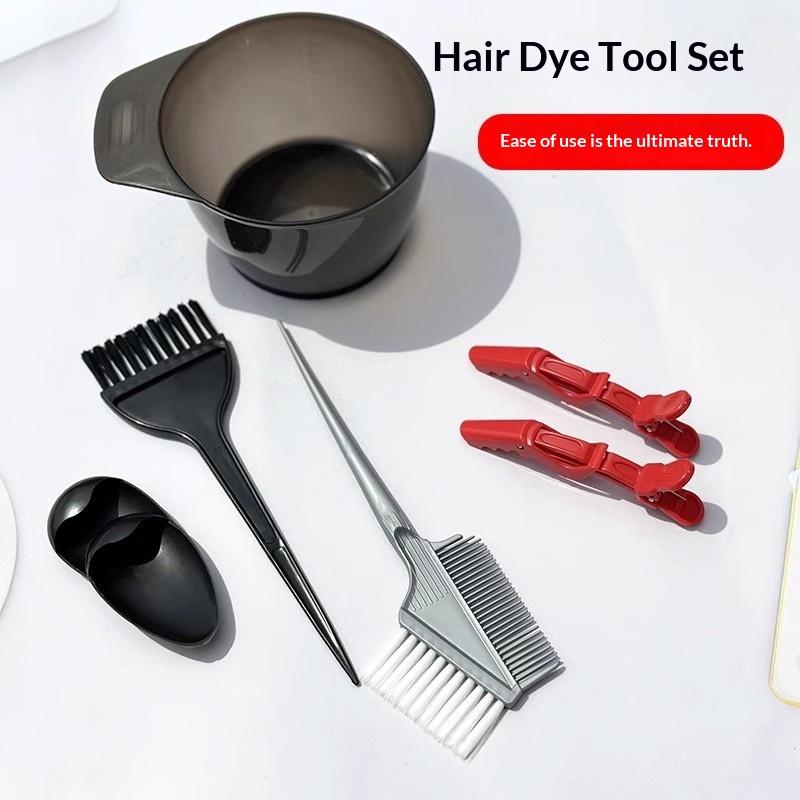 7Pcs Hairdressing Brushes Bowl Comb Clips Salon Hair Color Dye Tint Tool Set Hair Coloring Bleaching Dye DIY Tools