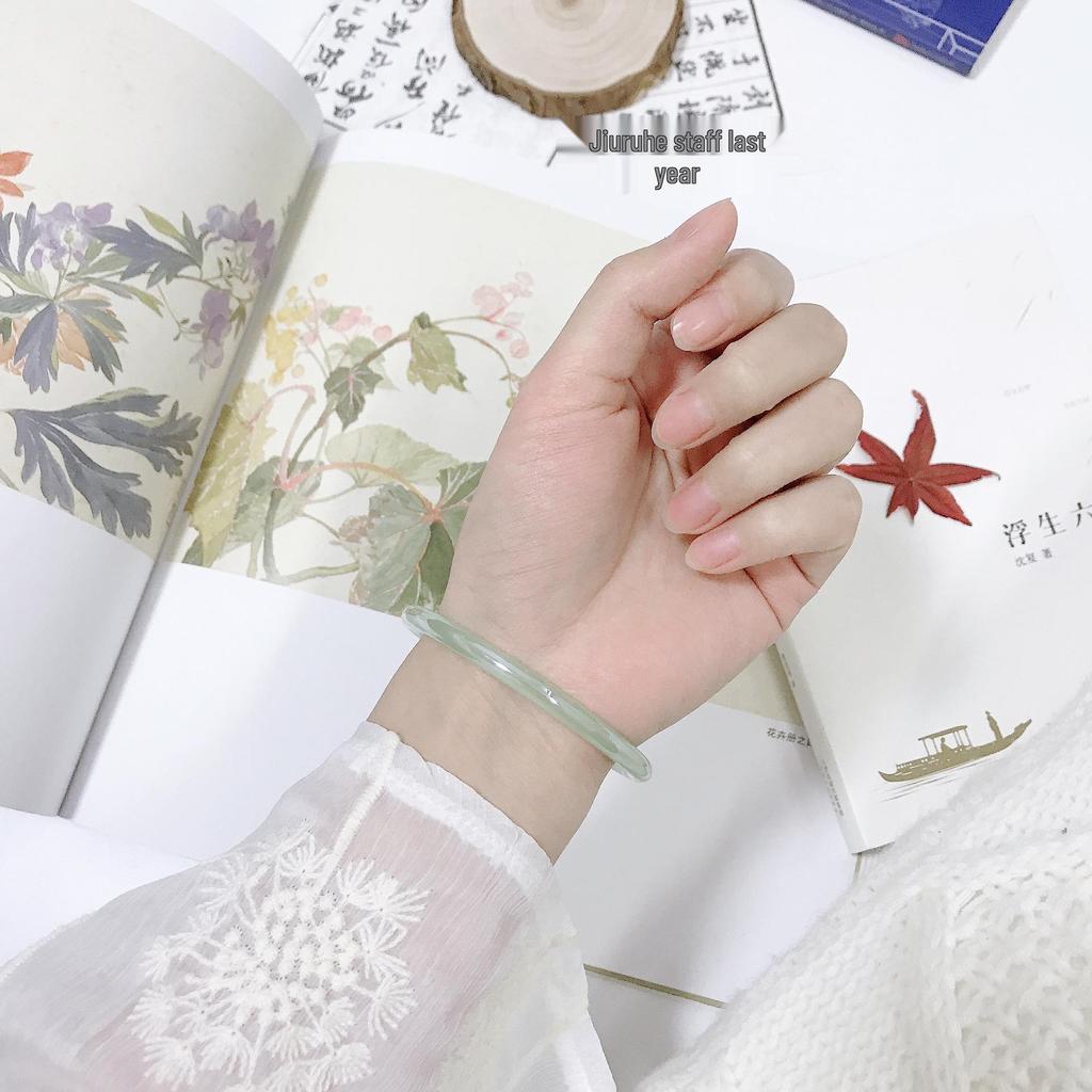 Set Brățări Jingle Glazurate cu Agat Jad Imitat