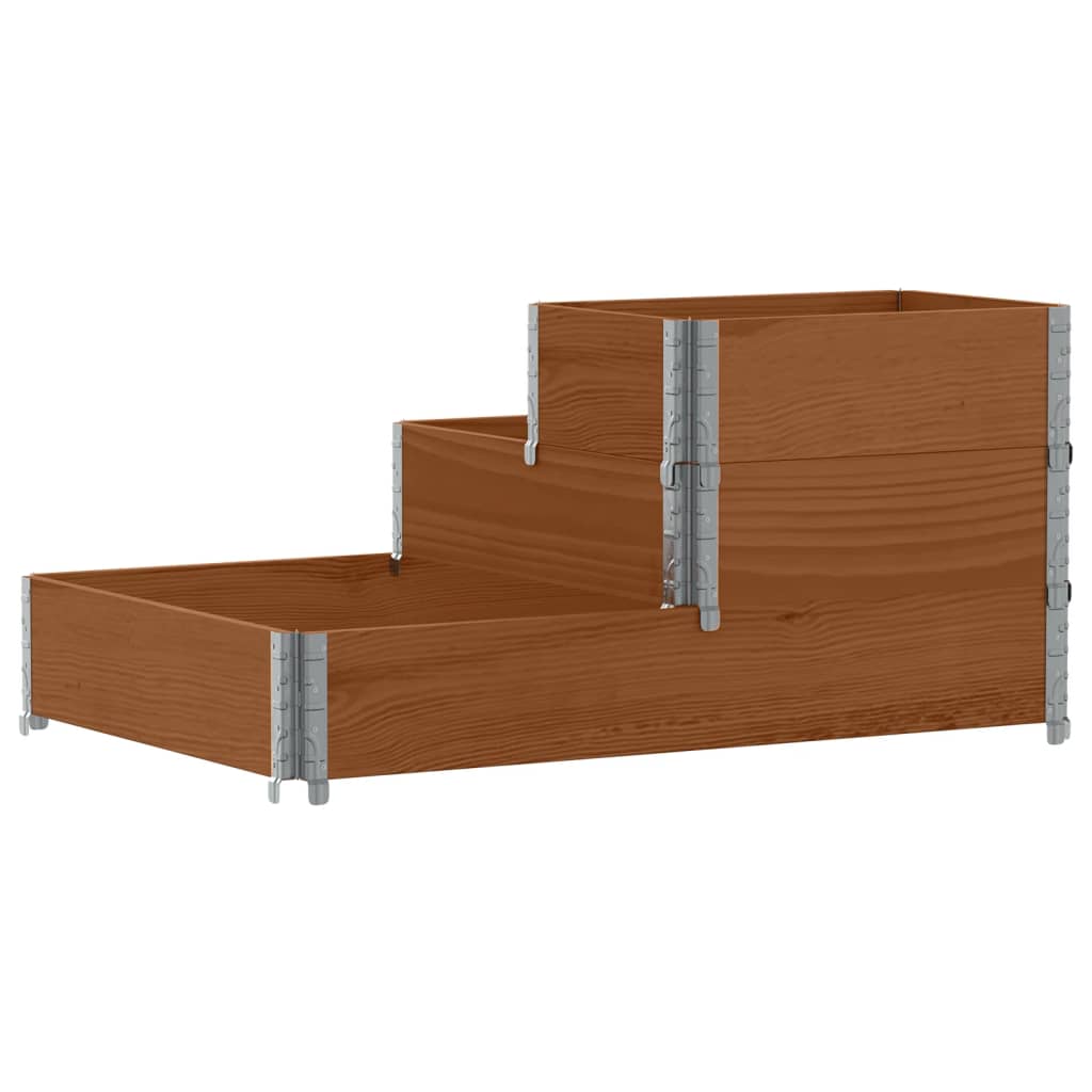 Vidaxl 3-Tier Raised Planter, Brown, 120X80 Cm, Pine
