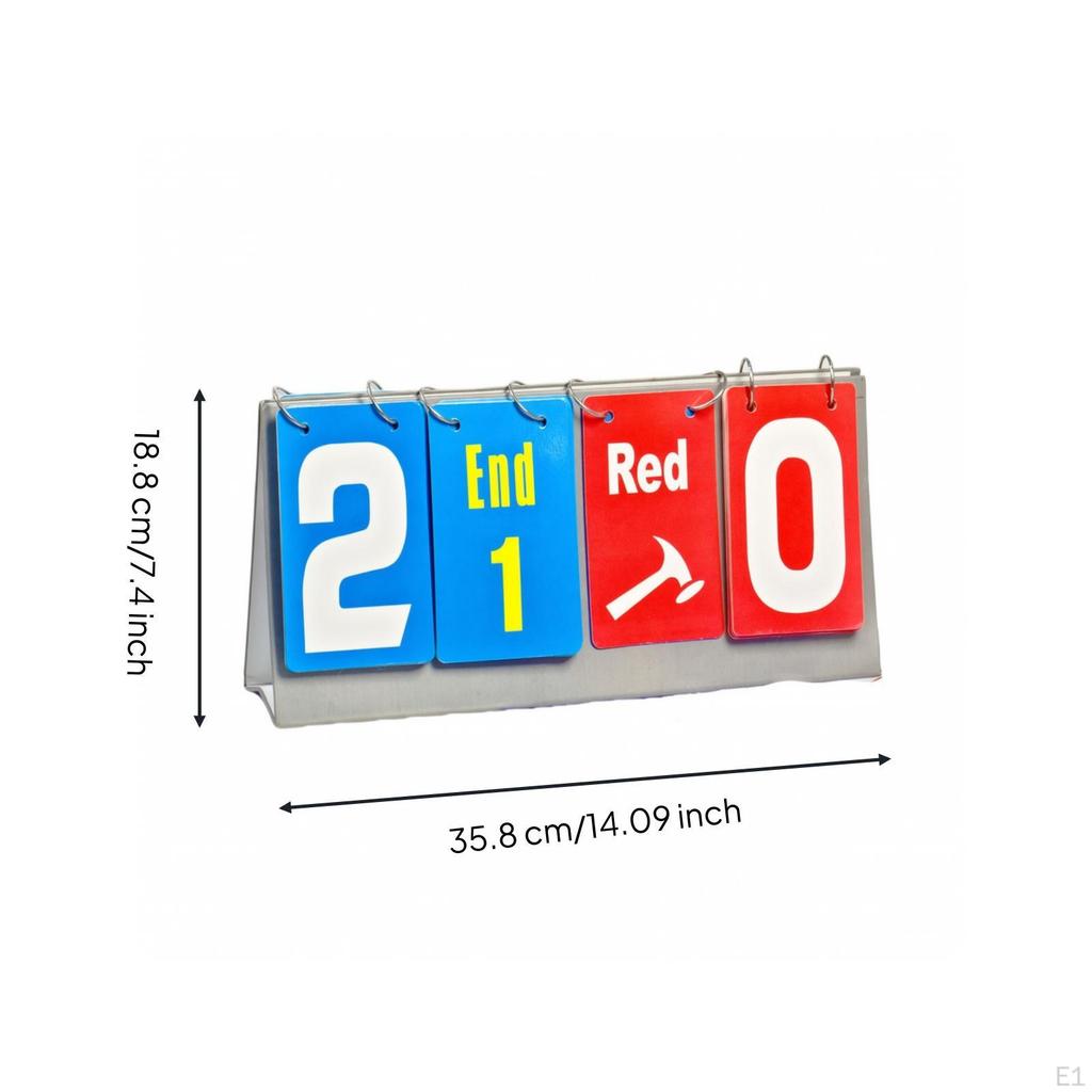 Tabletop Score Keeper with Flip Cards Foldable for Curling Training, Coaches