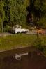 PLUM Scale Street Corner Accessory Series Light Truck Light Paper Diorama MS097 1/80 (White, Silver, Grass) Kit, Supplies,