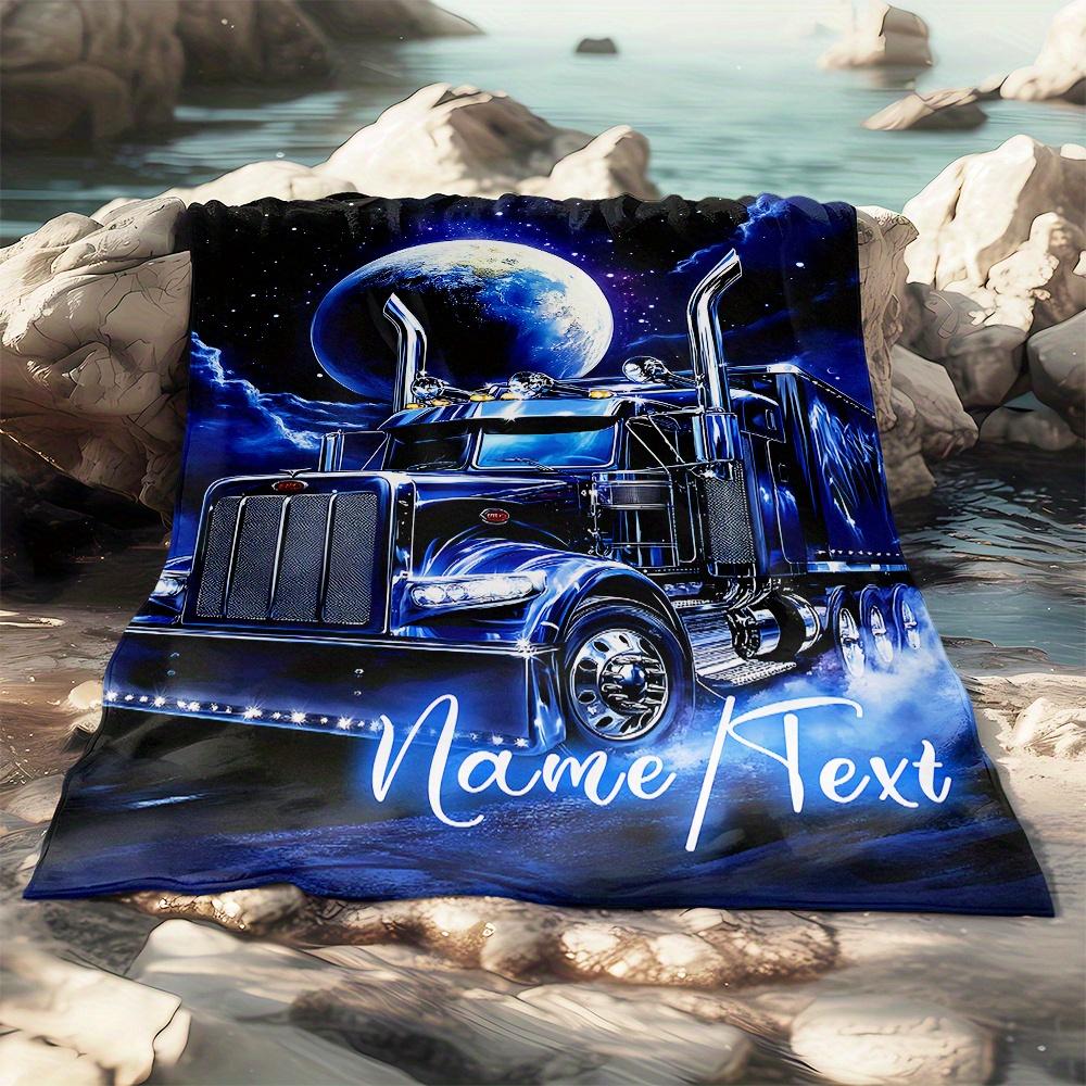 Individuelle LKW-Decke Weltraum-Planeten-Design Personalisierter Name Fleece-Überwurf Ganzjahres-Weiche Warme Bettwäsche Heimdekoration Geschenk für Männer
