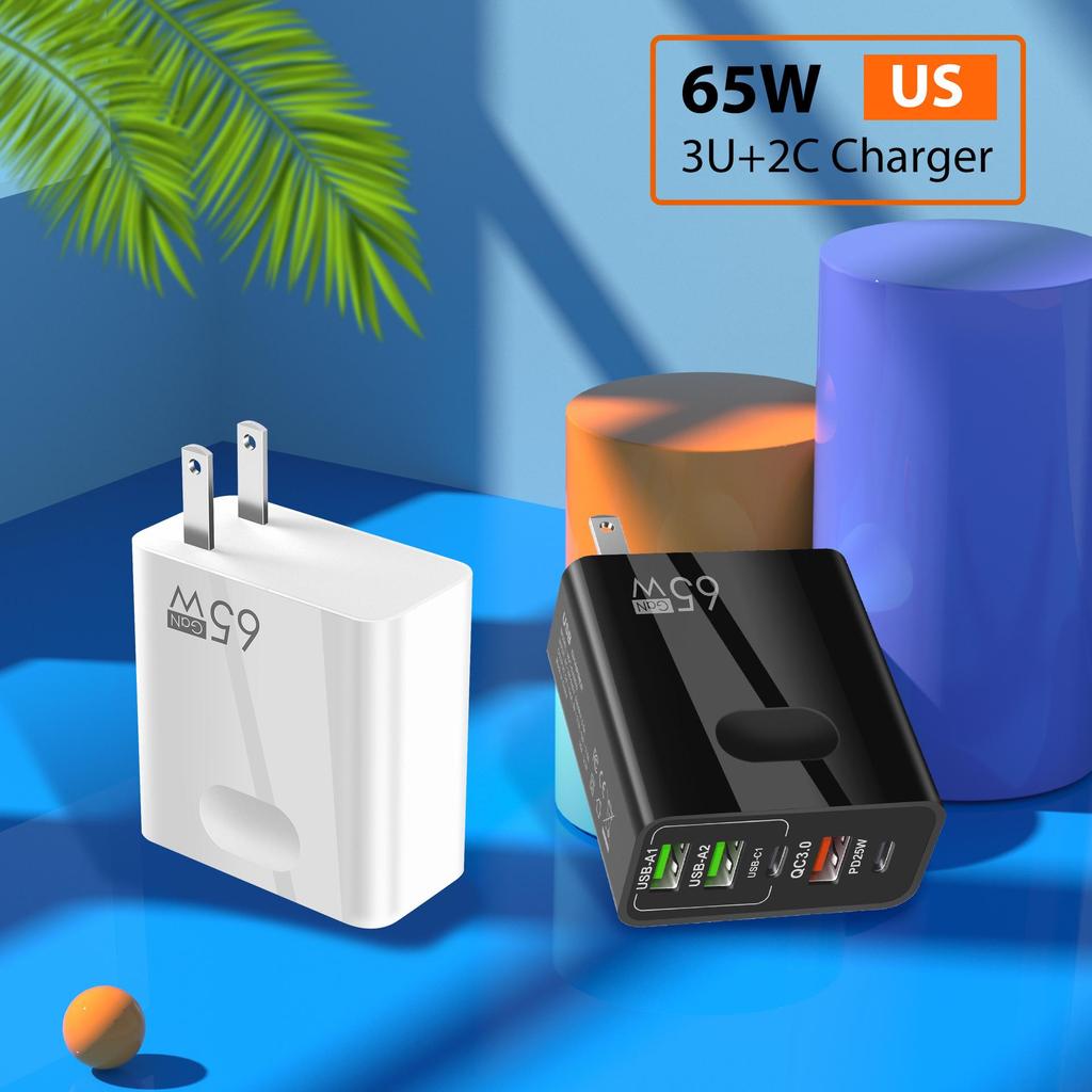 65W GaN Fast Charger: Multi-port, European/American/UK Standard for Mobile Phones