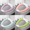 Universal Toilet Seat Cover Soft Closestool Paste Solid Color Toilet Sticky Seat Pad Washable Bathroom Warmer Seat Lid Cover Pad