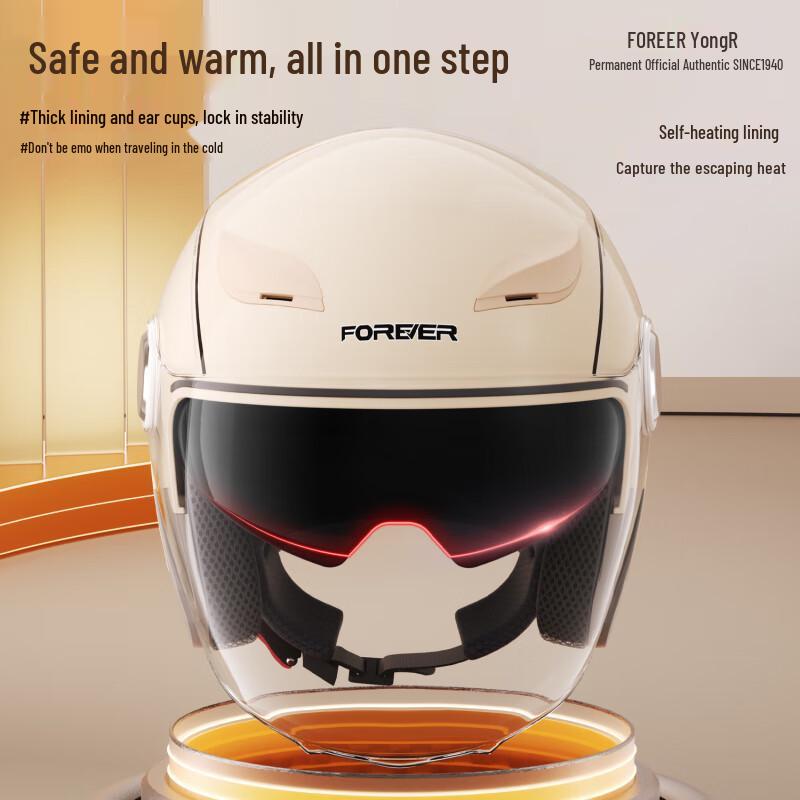 PERMANENT 3C Certified 3/4 Helmet for Electric/Motorcycles