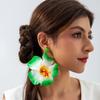 Cloth Fabric Flower Earrings Sweet Beach Drop Earrings Fresh Floral Pendant Earrings  Gift