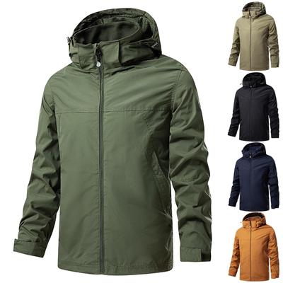 Men's Thin Zipper-style Waterproof And Windproof Outdoor Windbreaker, Outdoor Casual Windbreaker Jacket