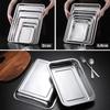 JingZhiFeng Stainless Steel Square Serving Tray