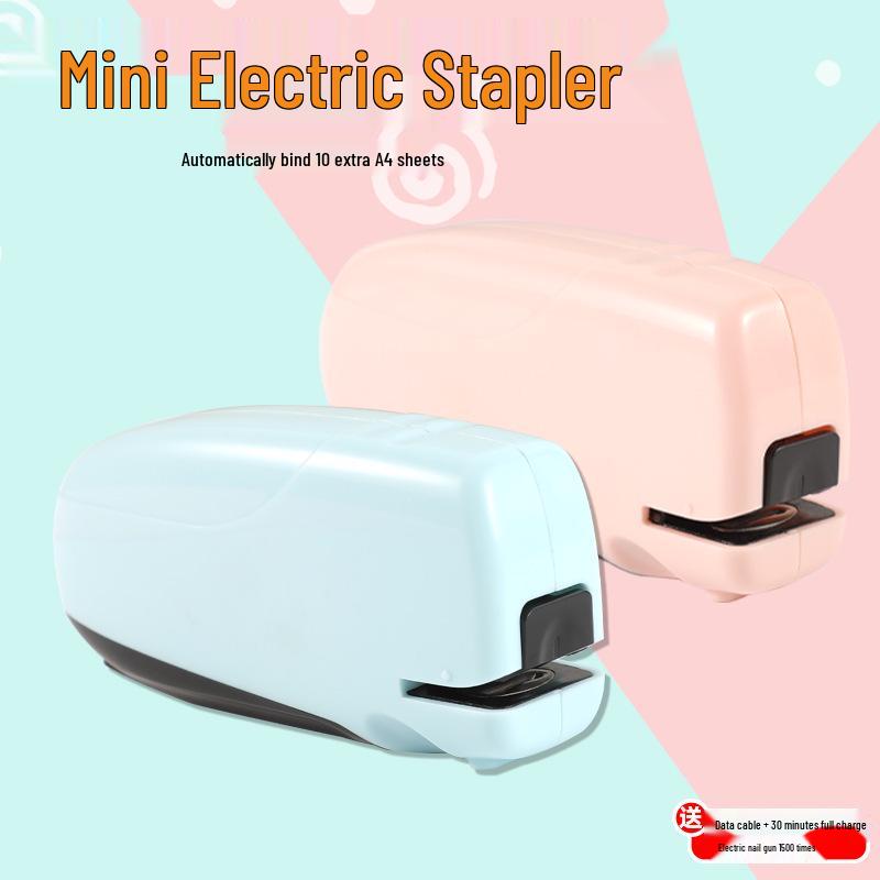 Rechargeable Electric Stapler - Cute Cartoon Design, No. 12, 24/6 Size for Daily Office Use