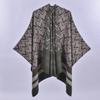Double-sided women's cape shawl simple four-season imitation cashmere scarf shawl air-conditioned room warm outside