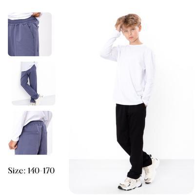 Παντελόνι (αγόρια) – Βαμβακερό Πλεκτό, Χαλαρή Εφαρμογή & Άνεση, Οποιαδήποτε Εποχή, 6484-057 HC