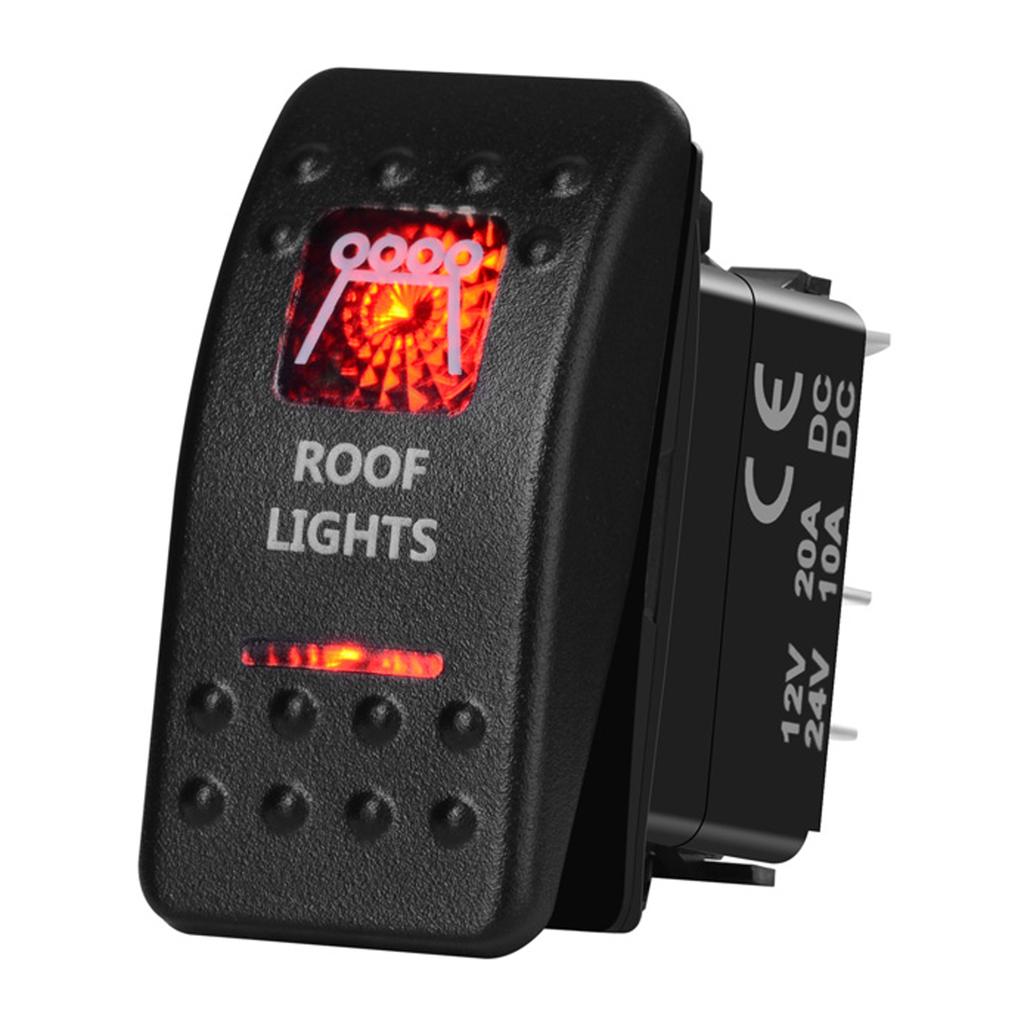 12V Led Boat Switch Red Light Car Switch Waterproof ON OFF/ ON OFF ON / Momentary for Carling NARVA Contura Truck Bus Off Road