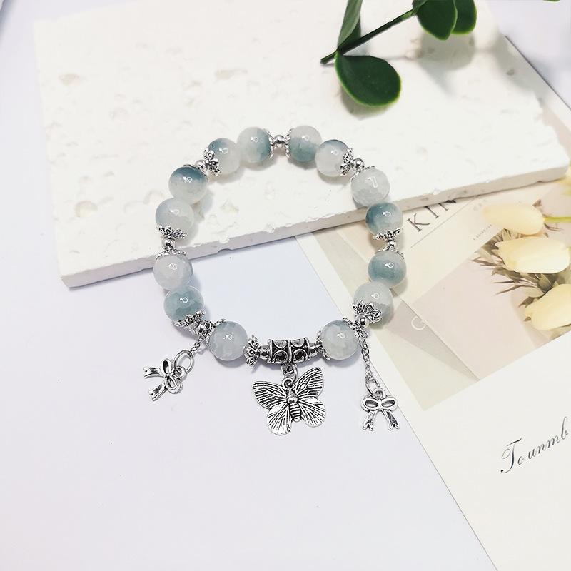 Bracelet Papillon en Encre de Bambou Polyvalent - Style Unisexe, Cadeau d'Anniversaire Parfait pour les Couples et les Étudiants
