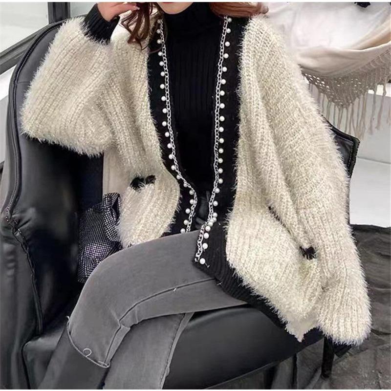 GMXIA Jachete și paltoane cu mânecă lungă, ocazional, de damă, cu imprimeu în culori uni, toamnă iarnă