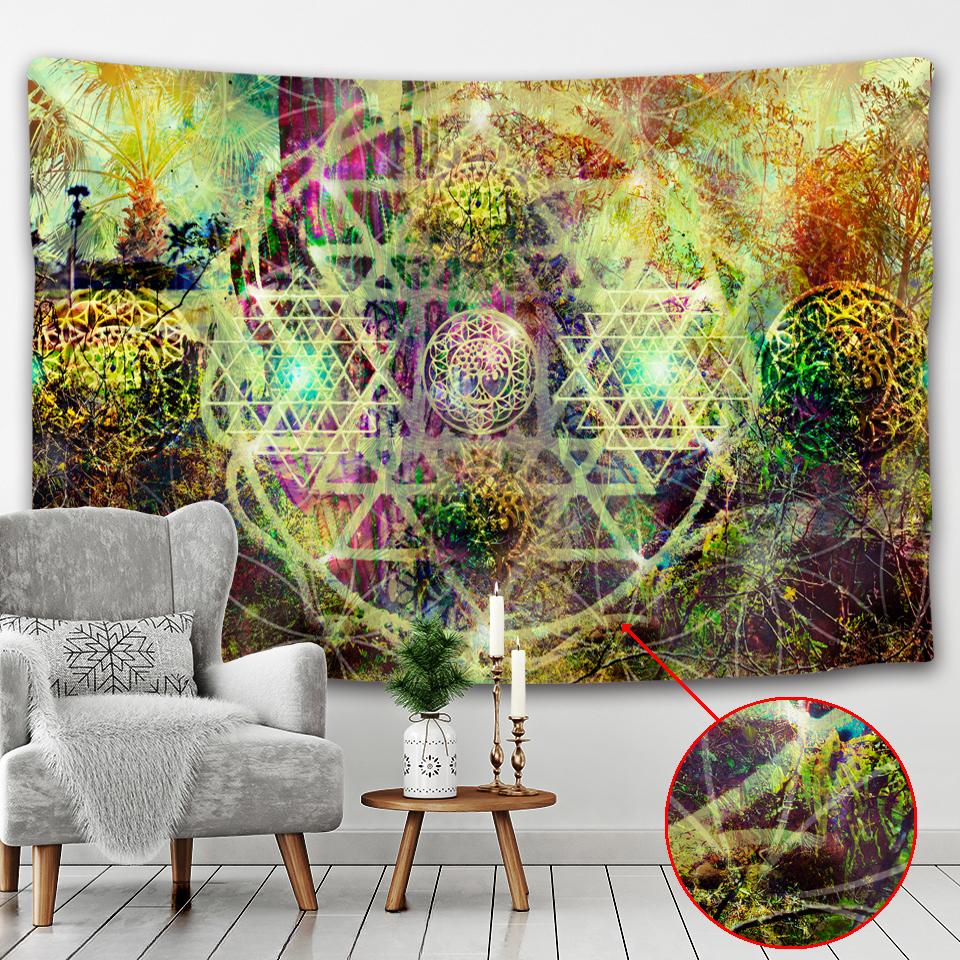 India Mandala Tapestry Wall Hanging Boho Decor Wall Cloth Tapestries Psychedelic Hippie Night Moon Tapestry Mandala Wall Carpet