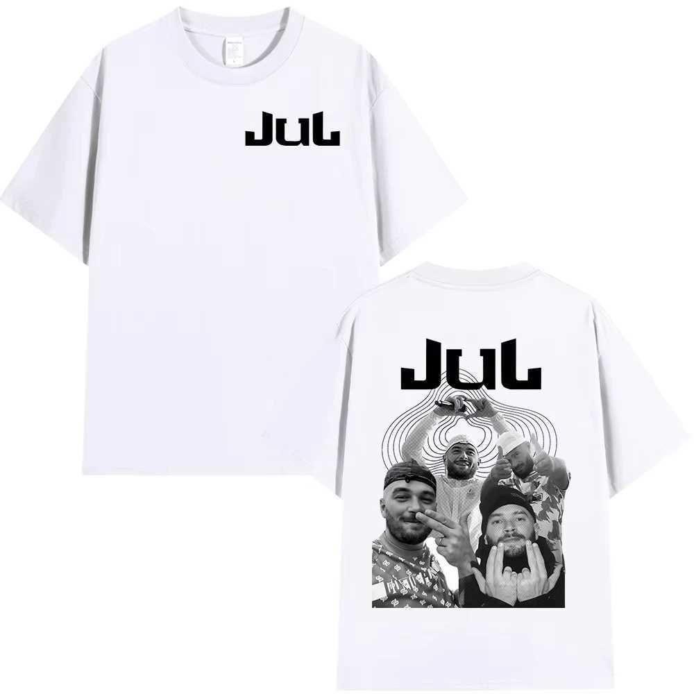 

France Rapper JuL Graphics Unisex 100Cotton Shirt Concert 2026 Summer New Unisexs Fashion Y2k Hip Hop Streetwear Tshirt Fan Gift S