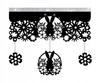 N13 Screen Curtain Lambrequin with Hangers EASTER SPRING DECORATION Width 60 Black