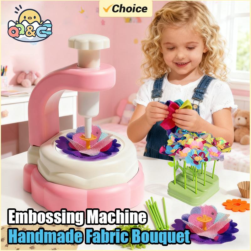Non-Toxic Embossing Machine Handmade Fabric Bouquet Children Toys Diy Children'S Handcrafted Set Toys Interactive Educational Toys For Kids