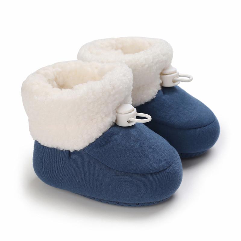 Baby Winter Cotton Shoes With Soft Sole And Magic Tape Closure For Toddler Comfort