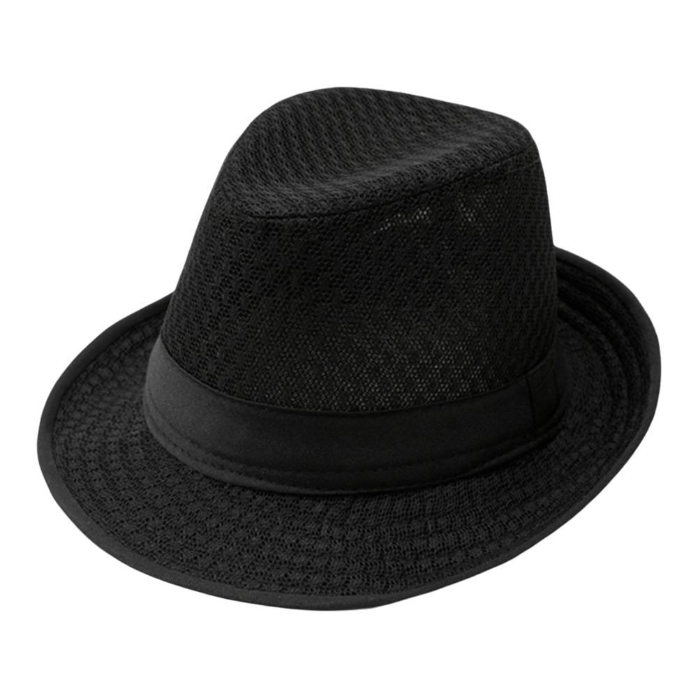 Mesh Western Cowboy Hat Breathable Jazz Fedora Hats New Roll Brim Cowgirl Cap  Outdoor Riding