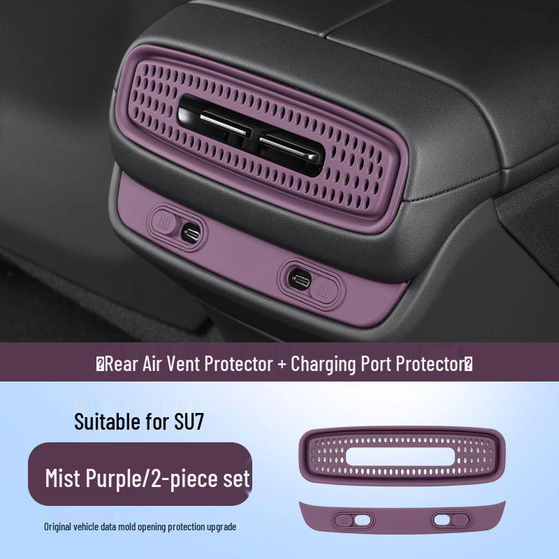 Premium Interior Parts for Xiaomi SU7: Center Console Charging Port & Rear Air Vent Covers
