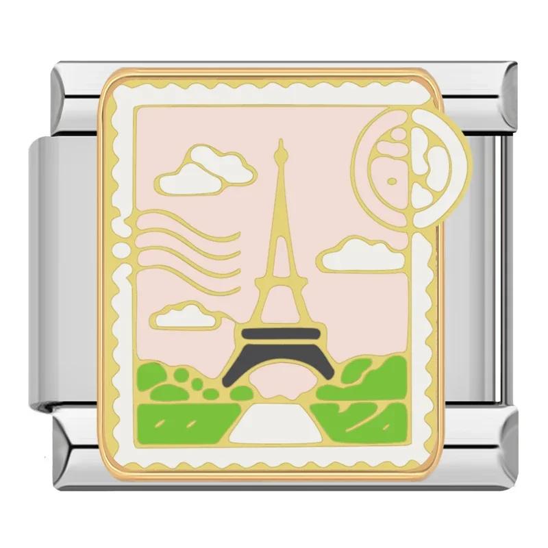 

Мода 2024 года, подвеска в виде кота, звезды, радуги, ангела, итальянские звенья, подходят для браслета 9 мм, изготовление ювелирных изделий своими руками, DJ738-C