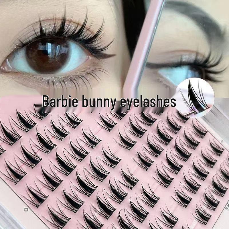 Barbie Rabbit Series Glue-Free Segmented Single Cluster False Eyelashes - Pure Desire Style for Beginners