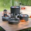 Outdoor Picknick Set Topf Kessel Bratpfanne Suppentopf Faltbare Aufbewahrung Kocher Aufbewahrungstasche Adapter Zubehör
