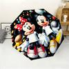 1pc Disney Mickey and Minnie Cartoon Automatic Umbrella, All-Weather Folding Umbrella for All Occasions, Portable Travel Umbre